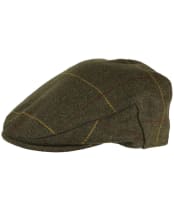 Men's Alan Paine Combrook Waterproof Tweed Flat Cap - Forest Green