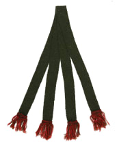 Pennine Contrast Garter - Olive / Ruby