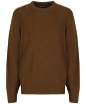 Men's Barbour Patch Crew Neck Lambswool Sweater - Bracken