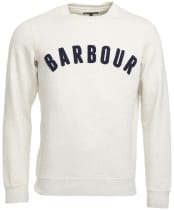 Men’s Barbour Prep Logo Crew Neck Sweater - Ecru Marl