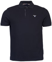 Men's Barbour Tartan Pique Polo Shirt - New Navy