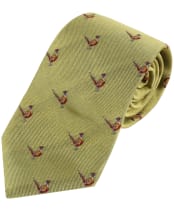 Men's Alan Pain Ripon Sitting Pheasant Tie - Gold
