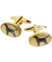 Men's Soprano Black Labrador Country Cufflinks - Black Labrador