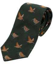 Men’s Soprano Woodcocks Country Silk Tie - Country Green