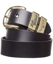 Men’s R.M. Williams 3 Piece Solid Hide Belt - Black