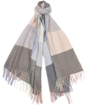 Women’s Barbour Pastel Check Scarf - Blue / Pink / Grey