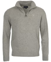 Men's Barbour Essential Lambswool Half Zip Sweater - Light Grey Marl