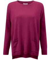Women's Schoffel Cotton/Cashmere Crew Neck Sweater - Raspberry