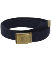 Men's Fjallraven Canvas Brass Belt 4cm - Dark Navy