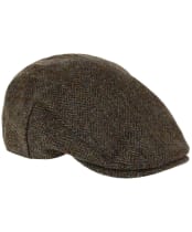 Heather Highland Harris Tweed Flat Cap - GREEN/BROWN HB