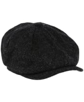 Heather Scott Harris Tweed Newsboy Cap - Black HB