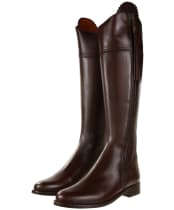 Women’s Fairfax & Favor Regina Flat Leather Boots - Mahogany Leather