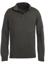 Men’s Barbour Cotton Half Zip Sweater - Olive Marl
