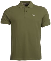 Men's Barbour Tartan Pique Polo Shirt - Burnt Olive