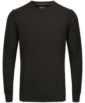 Men's Barbour Essential Lambswool Crew Neck Sweater - Seaweed