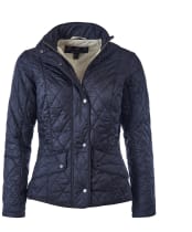Women's Barbour Flyweight Cavalry Quilted Jacket - Black