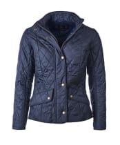 Women's Barbour Flyweight Cavalry Quilted Jacket - Navy