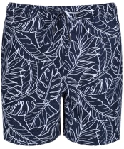 Men’s Crew Clothing Linear Leaf Swim Shorts - Navy