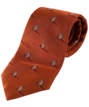 Men's Alan Paine Ripon Flying Pheasant Silk Tie - Rust
