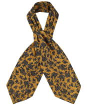 Men’s Soprano Silk Twill Paisley Cravat - Mustard