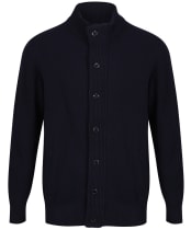 Men's Barbour Patch Zip Through Sweater - Navy