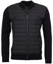 Men’s Barbour Carn Baffle Zip Thru Quilted Sweater - Black