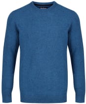 Men's Barbour Essential Lambswool Crew Neck Sweater - Blue Steel