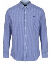 Men’s Crew Clothing Classic Micro Gingham Shirt - Ultra Marine