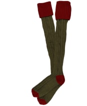 Men's Alan Paine Shooting Socks - NEW RED/OLIVE