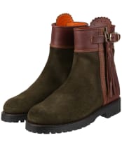 Women’s Penelope Chilvers Inclement Cropped Tassel Boots - Seaweed / Conker