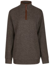 Women’s Schoffel Lambswool Aerobloc ¼ Zip Jumper - Mole