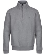 Men’s Crew Clothing Classic Half Zip Sweatshirt - Grey Marl