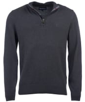 Men’s Barbour Cotton Half Zip Sweater - Charcoal Marl