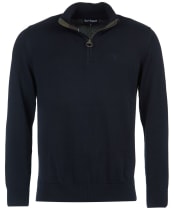 Men’s Barbour Cotton Half Zip Sweater - Navy