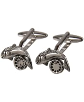 Men's Soprano Fish and Reel Cufflinks - Silver