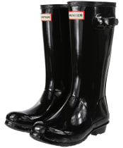 Hunter Original Kids Gloss Wellington Boots, 12-4 - Black