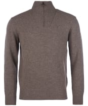 Men's Barbour Essential Wool Half Zip Sweater - Dark Stone