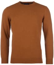 Men's Barbour Essential Lambswool Crew Neck Sweater - Dark Copper
