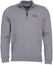 Men’s Barbour International Essential Half Zip Sweater - Anthracite Marl