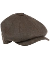 Men's Schöffel Newsboy Cap - Loden Green Herringbone Tweed