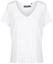 Women’s Holland Cooper Vee Neck Tee - White