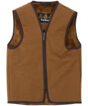 Barbour Children's Beaufort Waistcoat / Zip-in Liner, 2-9yrs - Brown