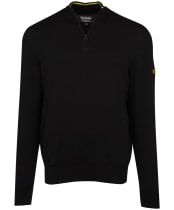 Men’s Barbour International Cotton Half Zip Sweater - Black