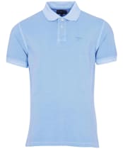 Washed Sports Polo - Sky