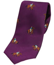 Men's Soprano Horse Racing Woven Tie - Purple