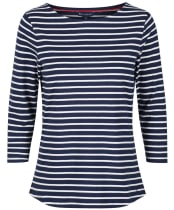 Women’s Crew Clothing Essential Breton Top - Navy / White
