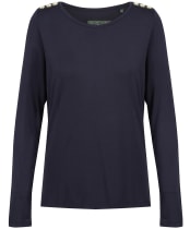 Women’s Holland Cooper Long Sleeve Crew Neck Tee - Ink Navy
