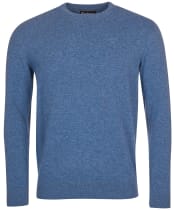 Men's Barbour Essential Lambswool Crew Neck Sweater - Sea Blue