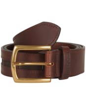 Men’s Barbour Tartan Piped Belt - Brown