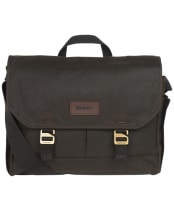Barbour Essential Wax Messenger Bag - Olive